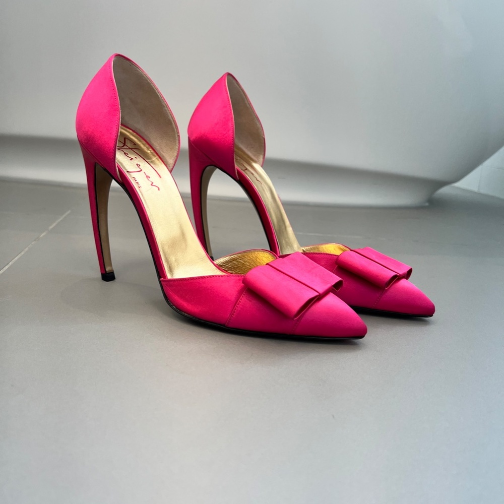 Hot Pink Walter Steiger Paris Satin Heels.